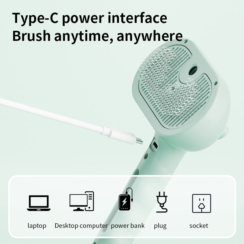 3-in-1 Pet Steam Brush for Dogs and Cats