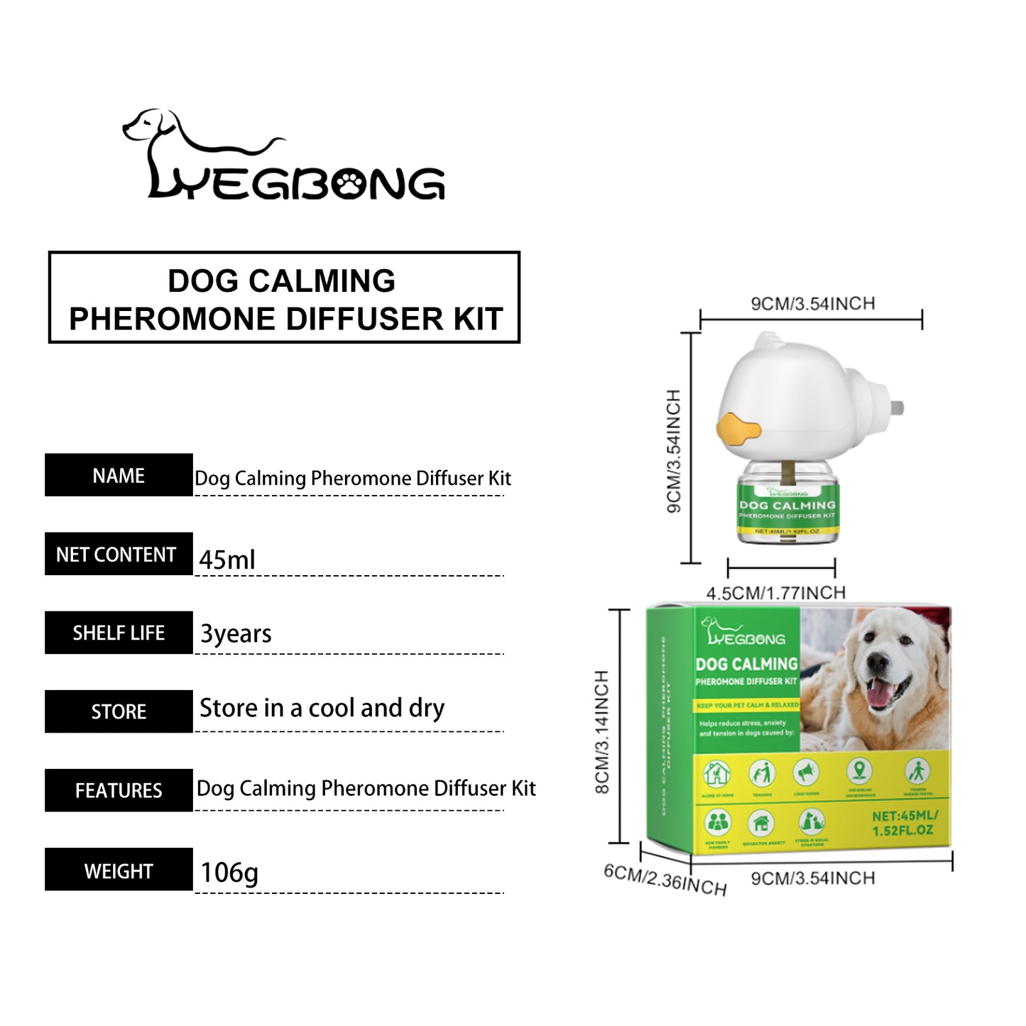 Calming Pheromone Diffuser for Dogs