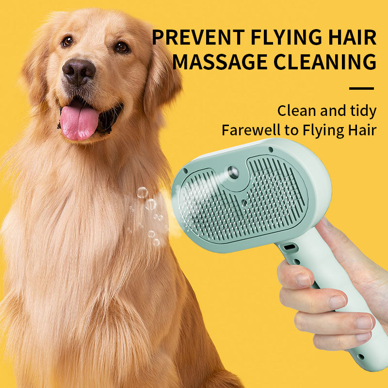 3-in-1 Pet Steam Brush for Dogs and Cats