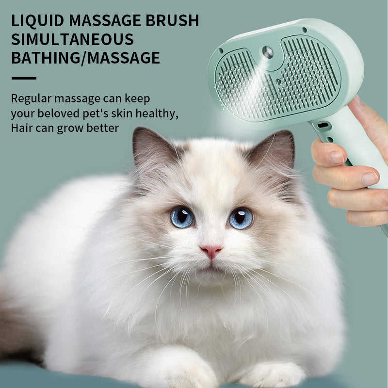 3-in-1 Pet Steam Brush for Dogs and Cats