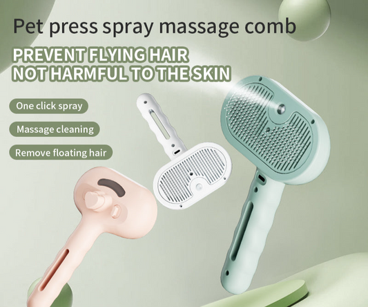 3-in-1 Pet Steam Brush for Dogs and Cats